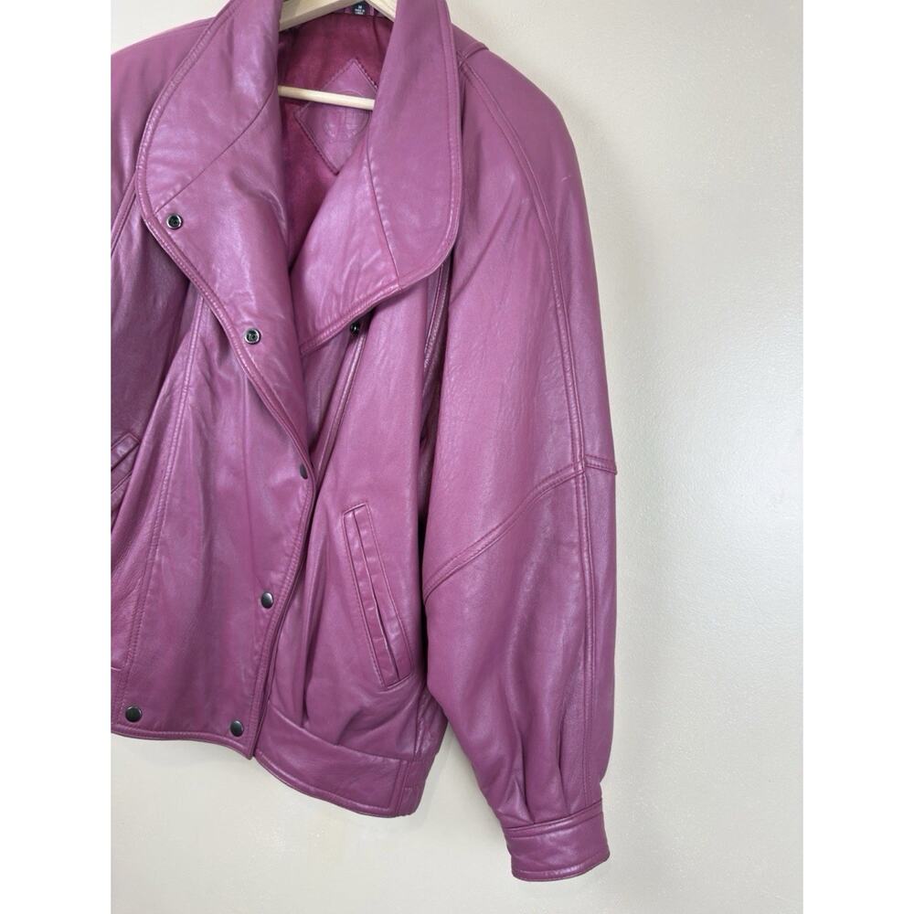 Jacqueline Ferrar Mauve Leather Jacket - Picture 6 of 17